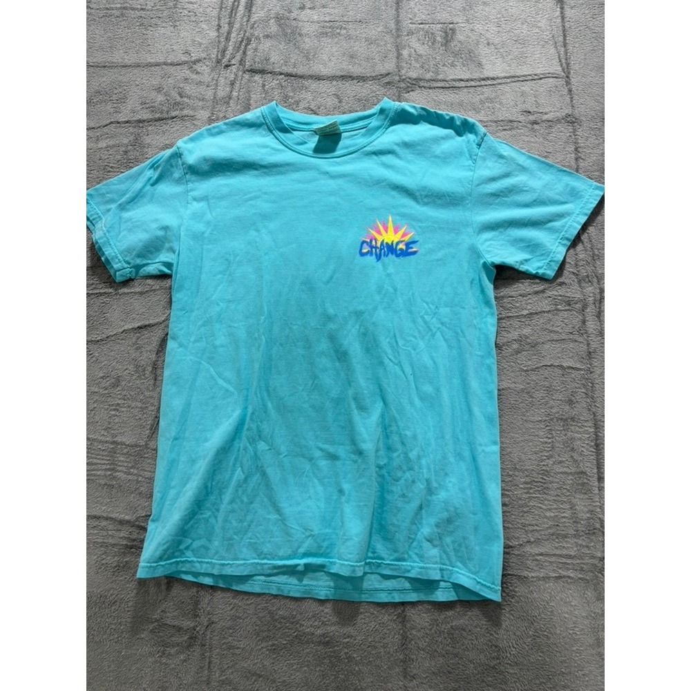 Comfort Colors Graphic T Shirt Change‎ Towards The Sun Again Skate Art Tee L